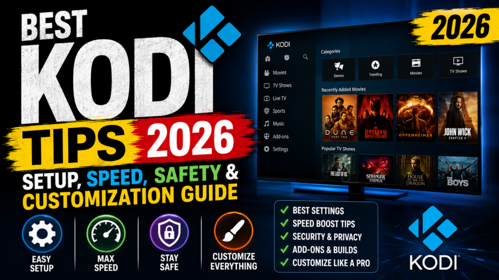 Best Kodi Tips 2026 Setup, Speed, Safety & Customization Guide