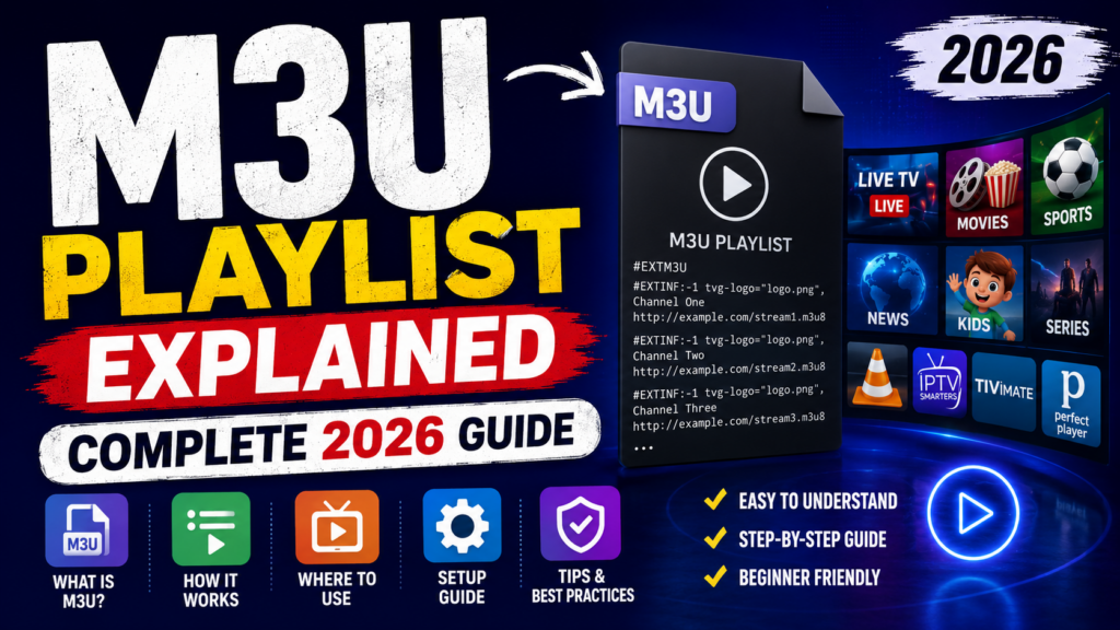 M3U Playlist Explained: Complete 2026 Guide 1 M3U Playlist Explained Complete 2026 Guide
