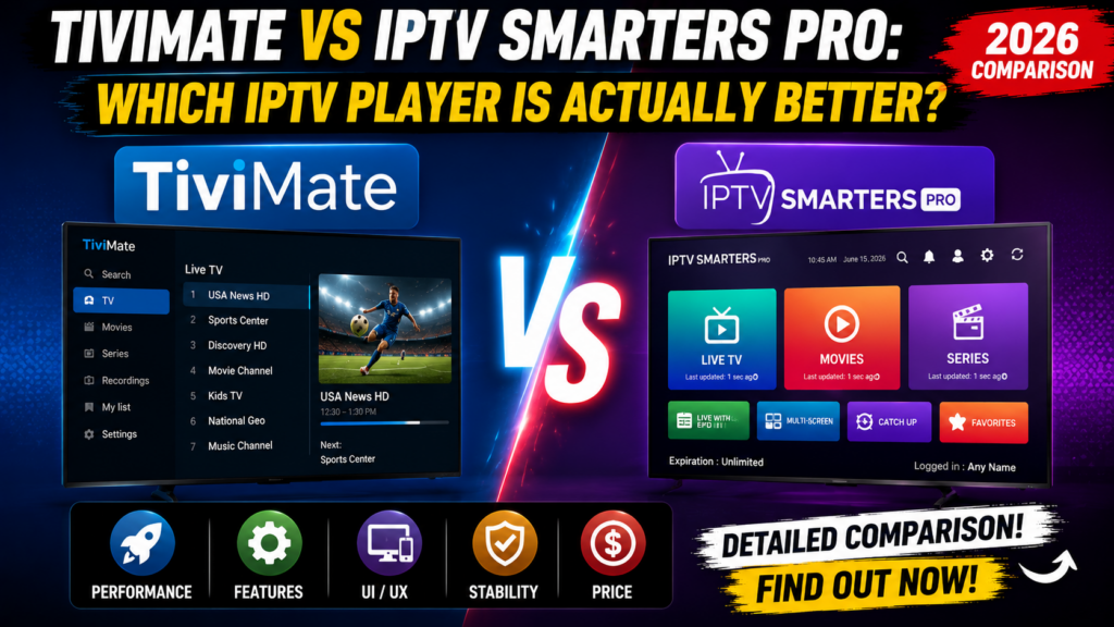 TiviMate vs IPTV Smarters Pro Which IPTV Player Is Actually Better